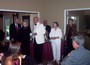 Active Founders from left Bill Daugherty, Josie Nettels,George Nettels, Dorace Miller, Edythe McNally and Emcee, Kurt Loy in the background. 